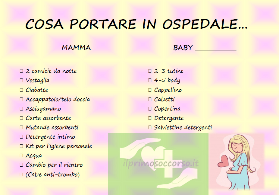 Valigia per il parto in ospedale: la lista per il neonato e la mamma